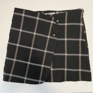 Urban Outfitters‎ Black Plaid Mini Skirt L Grunge Y2K Indie Emo Punj